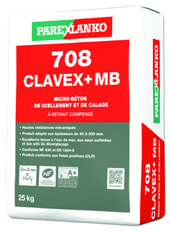 MORTIER SCEL. CLAVEX 704 + HP SAC 25KG